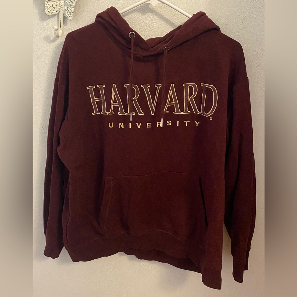 Maroon Harvard H+M Hoodie Sweatshirt